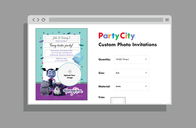 Party City Web To Print App